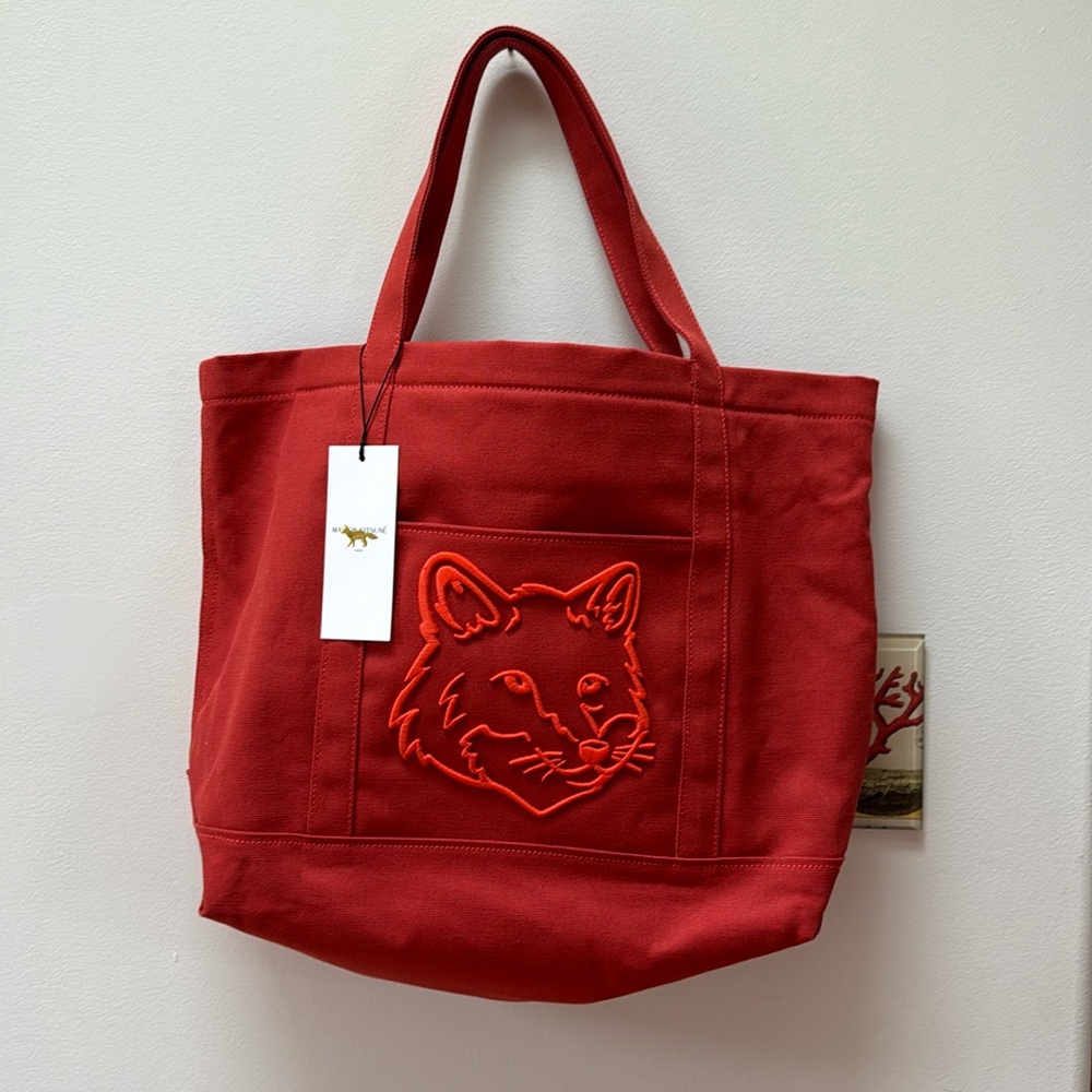 MAISON KITSUNE Fox Head Large Tote